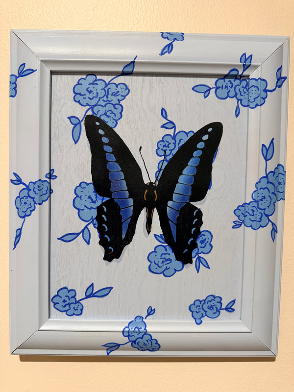 Blue Triangle (Floral)