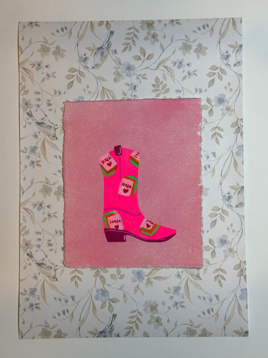 Cowboy Boot (Mahjong: orange and green tile)