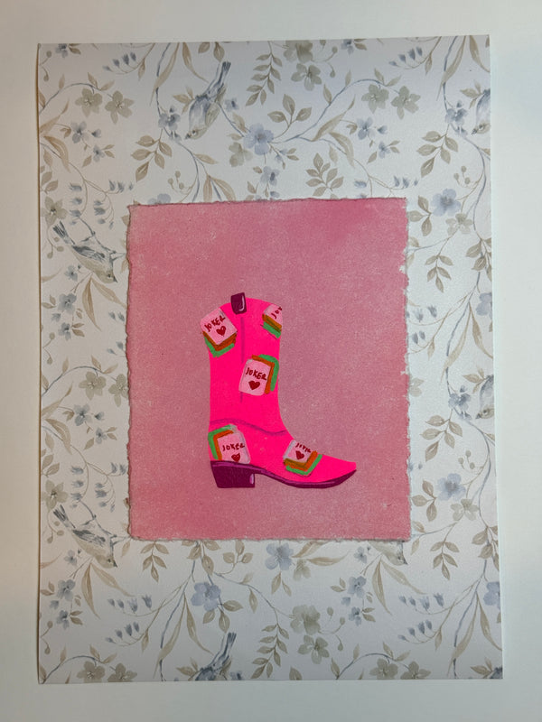 Cowboy Boot (Mahjong: orange and green tile)