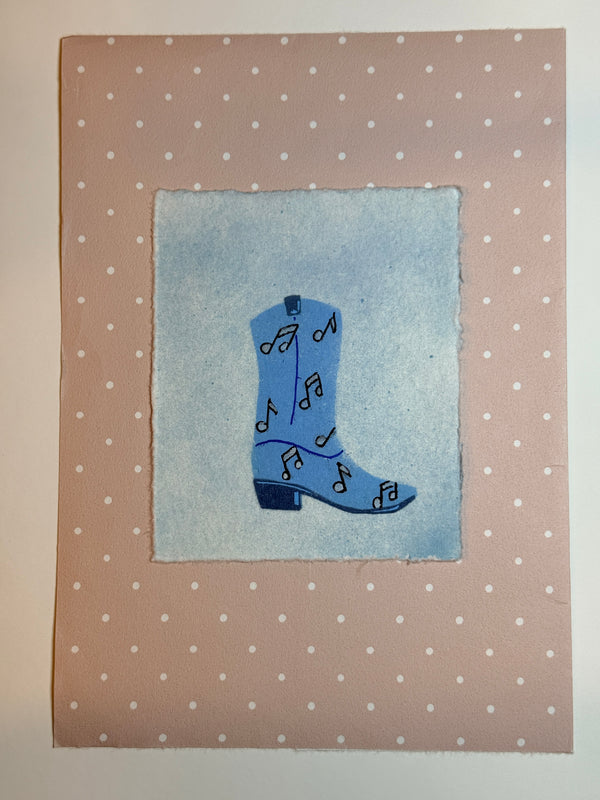 Cowboy Boot (Music Notes)
